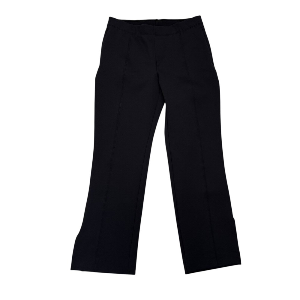 Away Travel Layover Pull On Travel Pants Size L Black Stretch Pintuck Seam Ankle